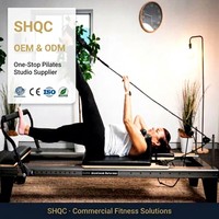 Máquina de Pilates Portátil de Aleación de Aluminio, Cama Reformer Negra, Equipo de Yoga de Fábrica
