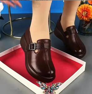 Chaussures plates en cuir souple pour femmes, tendance mode de plein air, mocassins décontractés de haute qualité - Product Image 2
