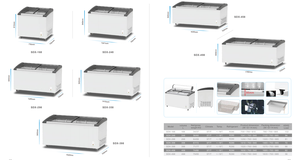 Commercial Energy Efficient,Mini Small Size Ice and Meat Display Chest Deep Fridge Freezer With Glass Top Price for Sale Colored - Product Image 3