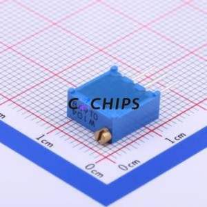 Resistencia Ajustable/Potenciómetro 3296W-1-104LF, SIP-3P, 9.5x4.8mm, Resistencia de 100kOhm, 10%, 500mW, 100ppm ℃ - Product Image 2