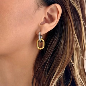 NUEVOS PENDIENTES VINTAGE DE FLORES 2025 Invierno 18K Chapado en oro Hipoalergénico Acero inoxidable Joyería de mujer - Product Image 1