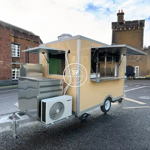 Trang bị đầy đủ thực phẩm xe tải di động nhà bếp bán hàng tự động thực phẩm Trailer bánh pizza cà phê giỏ hàng