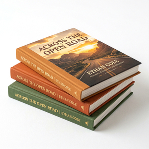 Impresión de <span class=keywords><strong>Libros</strong></span> Personalizados con Tapa Dura y Encuadernación Cosida, Novela de Ethan <span class=keywords><strong>Cole</strong></span>,  'Across the Open Road', Encuadernación Cosida con Hilo, Laminado Mate, Libro de Viaje - Product Image 1