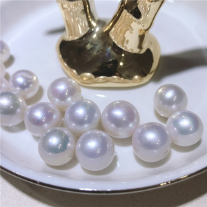 Perles d'eau douce blanches naturelles de 12-14 mm, finition miroir bouton, forte brillance, légers défauts, en vrac, peuvent être utilisées, modèle Wenchi - Product Image 1