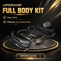 Kit carrosserie en fibre de carbone sèche style BB pour Mercedes Benz Classe G W465 : pare-chocs avant, capot moteur, extensions d'ailes, calandre principale