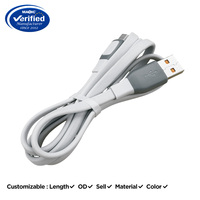 Magelei 2025 Câble de données de charge USB C vers USB3.0 blanc plat personnalisé Type C vers USB3.0 pour téléphones Nouvelle arrivée pour microphone