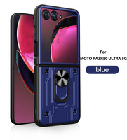 Protection antichoc de haute qualité 180 couverture arrière rabattable TPU + support de bague PC magnétique pour Motorola Razr 50 Ultra/40/50 coque de téléphone