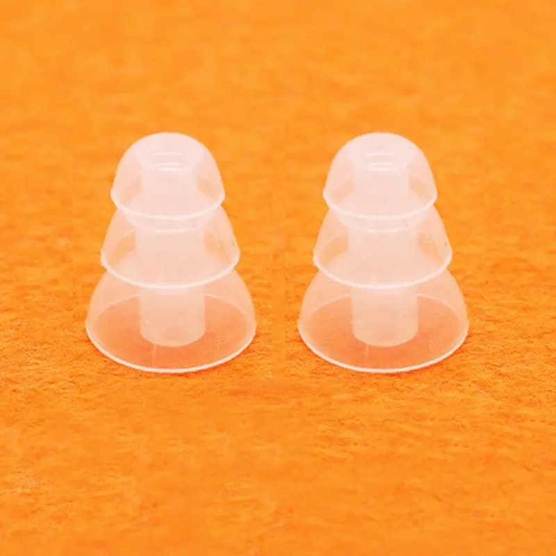 2mm Aperture Transparent Silicone Ear Tips Gels Earplug Soft Eartip Covers for Deaf Aid and Shure Earphone SE Series