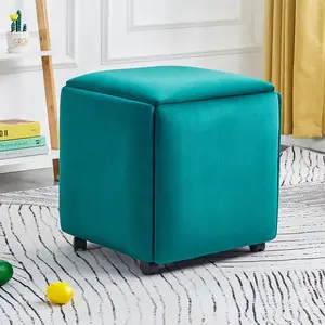 Mobili di design salvaspazio sedili nascosti cubo intelligente multifunzione 5 in 1 espandere trasformando sgabelli pouf pieghevoli