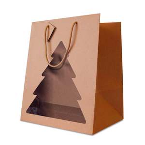 Supporto Panettone natale con finestra Havana 24.4 cm + 24.4 cm x 33.5 cm - Product Image 1