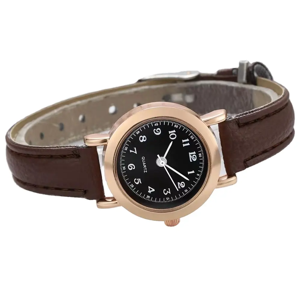 Pronto per la spedizione elegante di alta qualità nuovo Design originale più venduto in vendita orologi al quarzo personalizzati da donna cinturino in pelle 24