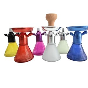 Portable Clay <b>Hookah</b> Mini Water <b>Pipe</b> Glass Color Bowl Tobacco Smoking Accessory for Outdoor Social Use - Product Image 1