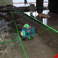 Niveau laser numérique vert 4D HGLINE 16 lignes, horizontal et vertical, avec contrôle par téléphone, console d'opérateur à écran tactile