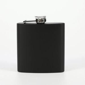 Petaca de Acero Inoxidable Negro Mate, Portátil, a Prueba de Fugas, para Viajes, Campamentos, Bebidas Alcohólicas y Whisky - Product Image 1