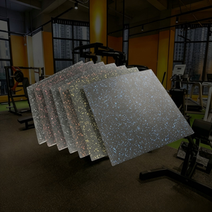 Tapetes de Gimnasio Absorbentes de Impactos, Reductores de Ruido, Antideslizantes, para Entrenamiento en Casa, Levantamiento de Pesas, Yoga, Fitness, Impermeables y Duraderos - Product Image 1