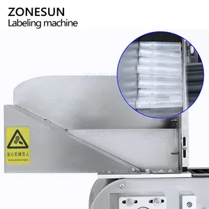 ZONESUN ZS-TB823 Tube Horizontal Autocollant Automatique Crayon En Plastique Bouteille Ronde Étiquetage Machine Pour Cryo Flacons