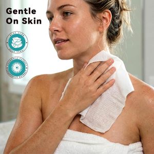 Salviette Corpo XL Senza Risciacquo, Confezione da 10, per Adulti, Doccia, Bagno, Anziani, Viaggi, Campeggio, Palestra, Auto e Persone Allettate - Product Image 4