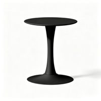 Table Ronde Tulipe Populaire à Surface Lisse Anti-Tremblement, Disponible en Noir, Blanc et Tons Bois, Idéale pour Restaurant, Bar, Café, Hôtel, Entrée