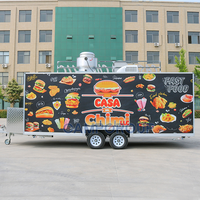 Kampfabrikant Food Truck Aanhangwagen Mobiele Keuken Mobiele Food Truck Volledig Uitgerust Restaurant Hamburger Ijskar