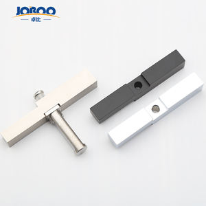 <span class=keywords><strong>Bloc</strong></span> adaptateur pivotant Connecteur de verre de douche <span class=keywords><strong>Bloc</strong></span> adaptateur mural en laiton chromé satiné pour une utilisation avec des charnières - Product Image 2