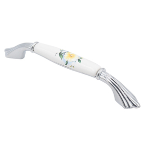 Classique <span class=keywords><strong>Porcelaine</strong></span> Chrome Meubles Poignées Tiroir Décoratif <span class=keywords><strong>En</strong></span> Céramique Armoire <span class=keywords><strong>De</strong></span> Cuisine <span class=keywords><strong>Poignée</strong></span> <span class=keywords><strong>De</strong></span> <span class=keywords><strong>Porte</strong></span> - Product Image 4
