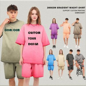 เสื้อยืดคอกลมโอเวอร์ไซส์ทรงหลวม ผ้าฝ้าย 100% คุณภาพสูง สไตล์วินเทจ ล้างสีแบบแอซิด สำหรับผู้ชาย - Product Image 3