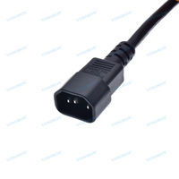 Toma de corriente IEC320 C14 a UK BS1363A, enchufe macho IEC C14 a enchufe hembra de 3 pines del Reino Unido Cable adaptador de corriente para PDU UPS,13A 250V