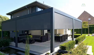 Pergola bioclimatique motorisée à toit rétractable en aluminium avec lames orientables, auto-réparante et étanche - Product Image 5