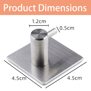 Ganci Adesivi Resistenti, Set da 4, Ganci da Parete Impermeabili in Acciaio Inox per <span class=keywords><strong>Bagno</strong></span>, Appendiabiti per Cappotti, Cappelli, Asciugamani, Accappatoi - Product Image 5