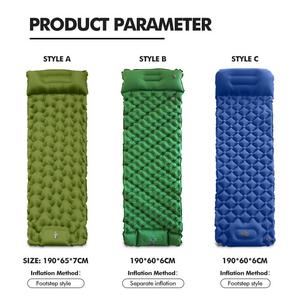 Certificado de patente Durable Portable Ultralight TPU Inflable Camping Sleeping Pad con bomba de pie incorporada Colchón de aire - Product Image 5