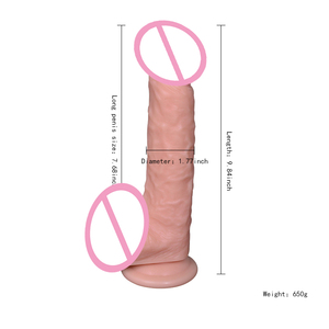 XISE 25.5cmクラシックPvcディルドスーパーリアリストセックスおもちゃプラスチック人工ペニスアナル女性用リアルスキン感吸引カップ - Product Image 5