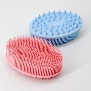 Escova de banho multi-cor para bebês e adultos, massageador dupla face, shampoo, esfoliante, óleo de <span class=keywords><strong>silicone</strong></span>, escovas absorventes, novidade em vendas - Product Image 1