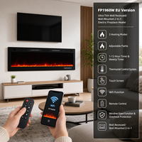 Moderner, ultraflacher 9,4 cm WLAN-Kaminofen mit 1-12-Stunden-Timer und Wochen-Timer für das Wohnzimmer