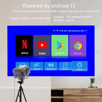 Nuevo Mini Proyector de Video A10 2.4GWIFI 2026, LED para Juegos y Exteriores, Cine en Casa con Android 11, 1080P, Tiro Corto, 3D, Portátil