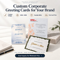 Cartes de vœux d'entreprise personnalisées, cartes de fêtes professionnelles, logos personnalisés, impression dorée en relief, fournisseur en gros, OEM ODM