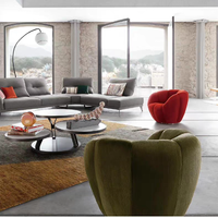 Fauteuil individuel rotatif Embrace en tissu crème français, OEM, fauteuil de lecture décontracté pour salon, chambre, hôtel, appartement