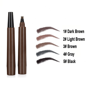 TikTok, superventas, lápiz <span class=keywords><strong>de</strong></span> cejas líquido <span class=keywords><strong>de</strong></span> 4 puntas, Kit <span class=keywords><strong>de</strong></span> pluma <span class=keywords><strong>de</strong></span> tatuaje impermeable, logotipo privado personalizado, relleno <span class=keywords><strong>de</strong></span> barba duradero 3D para hombres - Product Image 1