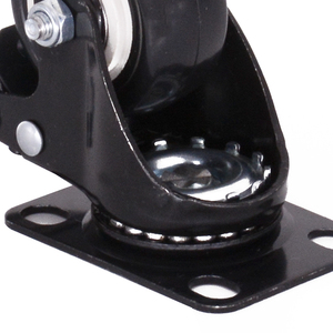 Ensemble de roulettes pivotantes en <span class=keywords><strong>PVC</strong></span> orange et <span class=keywords><strong>noir</strong></span>, freinables, 50 mm (2 pouces), petites roulettes pour meubles, usage léger, pour chaise de bureau - Product Image 6