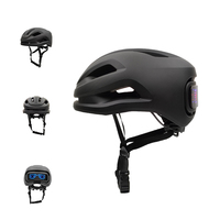 Casque de vélo urbain avec logo personnalisé, écran d'affichage visuel HD, casque de sécurité pour le cyclisme en ville, pour adultes