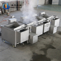 Geavanceerde technologie Industrieel gebruikte machine voor het wassen, blancheren en koelen van bladgroenten en fruitsalades met vier emmers
