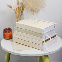 Journal impression personnalisée couverture rigide lin tissu feuille estampage planificateur Notebook Bundle