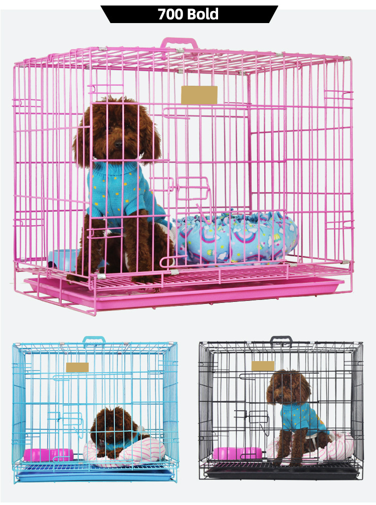 Manufacturer Wholesale removable Black Metal Pet Dog Crate Durable Outdoor Large Folding Dog Cage for sale