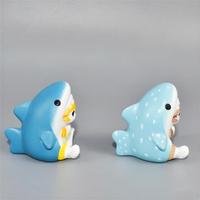 Figurine d'action chat requin mignon personnalisée, mini-modèle de chaton crevette frite Kawaii, accessoire créatif de décoration intérieure de voiture