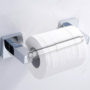 Saint Ruijia <b>Toilet</b> Paper <b>Holder</b> Telescopic Shaft Silver Wall Mounted Bathroom Accessory - Product Image 1