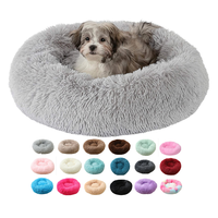 Hot Sale Soft Long Plüsch Flauschiges Haustier bett für Katze Wasch bare Kissen bezug Pet Donut Hunde betten