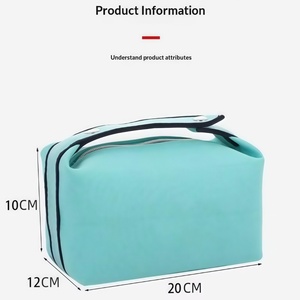 Low MOQ Custom Logo Makeup <strong>Bag</strong> Canvas <strong>Cosmetic</strong> <strong>Bag</strong> with Handle Zipper <strong>Large</strong> <strong>Capacity</strong> Portable Hanging <strong>Travel</strong> Pouch <strong>Bag</strong> for Women - Product Image 3
