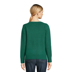 Pull-over décontracté pour femme de qualité supérieure, col en V, coupe ajustée, respirant, 100 % acrylique, imprimé, design personnalisé - Product Image 6