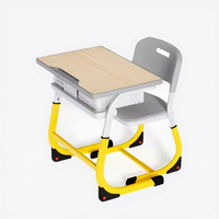 Offre Spéciale : Ensemble Chaise et Table d'École Personnalisable en Métal pour Salles de Classe du Collège