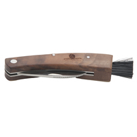 Couteau de chasse aux champignons multifonctionnel de haute qualité en acier inoxydable, facile à transporter, avec manche en hickory, mini couteau pliant pour le camping en plein air