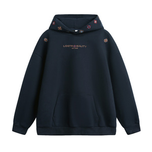 Novedad 2026 Sudadera con Capucha para Hombre, Estilo Étnico Ins, Bordado Texturizado, Gruesa, Oversize, Estilo Urbano Americano, Deportiva Casual - Product Image 2
